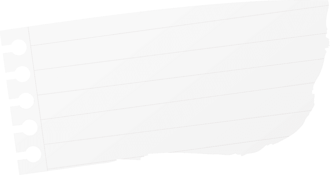 Torn Notebook Lined Paper with Perforation in Transparent Background - Download Free Stock Images Pikwizard.com
