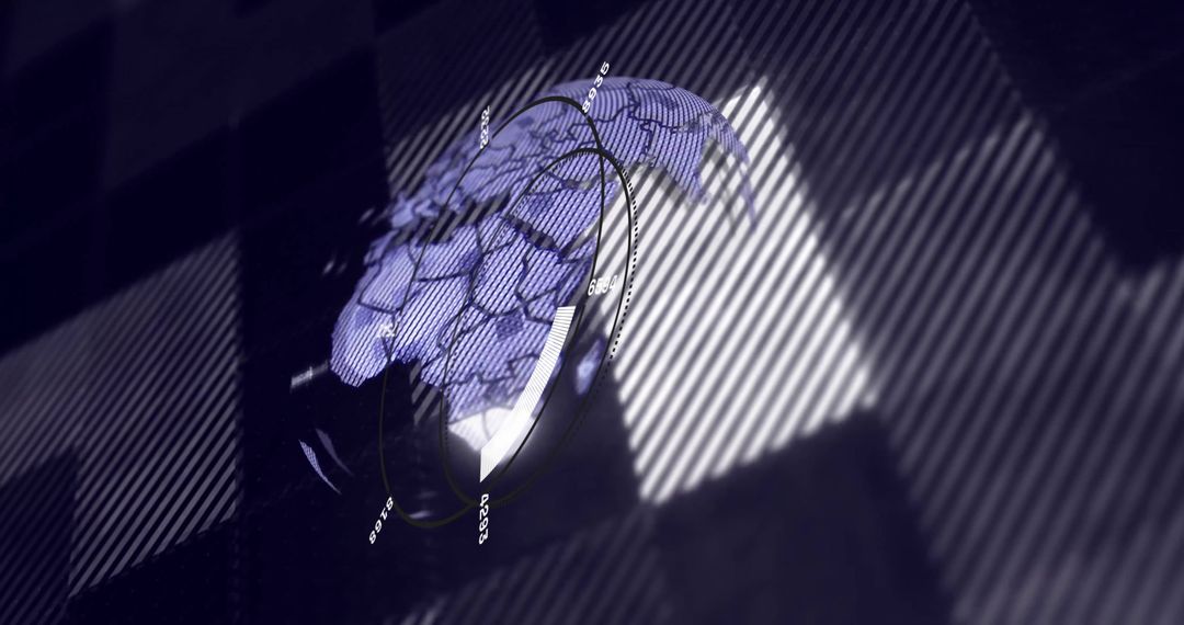 digital globe with data points and circular graph overlay - Free Images, Stock Photos and Pictures on Pikwizard.com