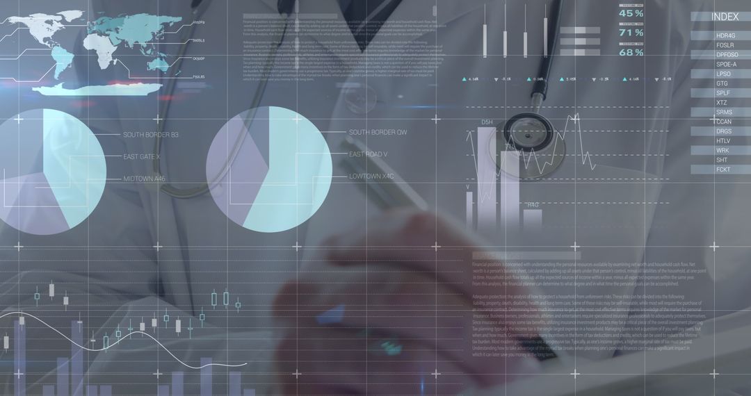 Doctor Analyzing Financial Data for Healthcare Insights