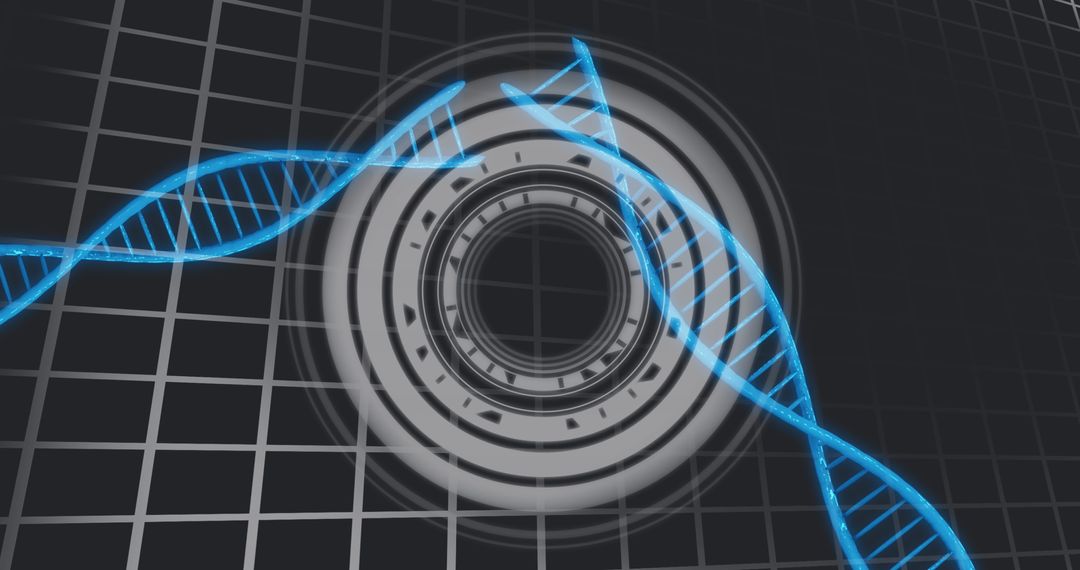 Digital DNA Strand and Binary Code Concept