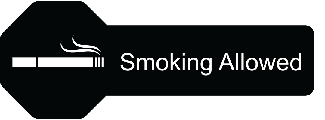 Smoking Allowed Sign with Transparent Background