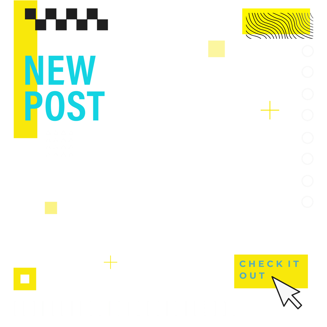 Transparent Geometric Style Social Media Template New Post Layout