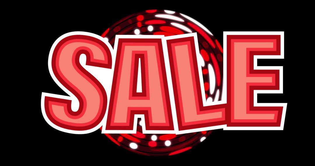 Vibrant SALE Sign with Circular Light Marquee Pattern
