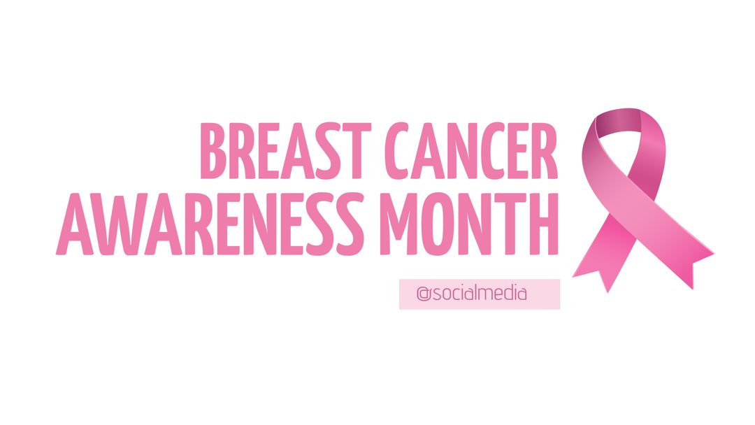 Breast Cancer Awareness Month Pink Ribbon Social Media Banner - Download Free Stock Templates Pikwizard.com