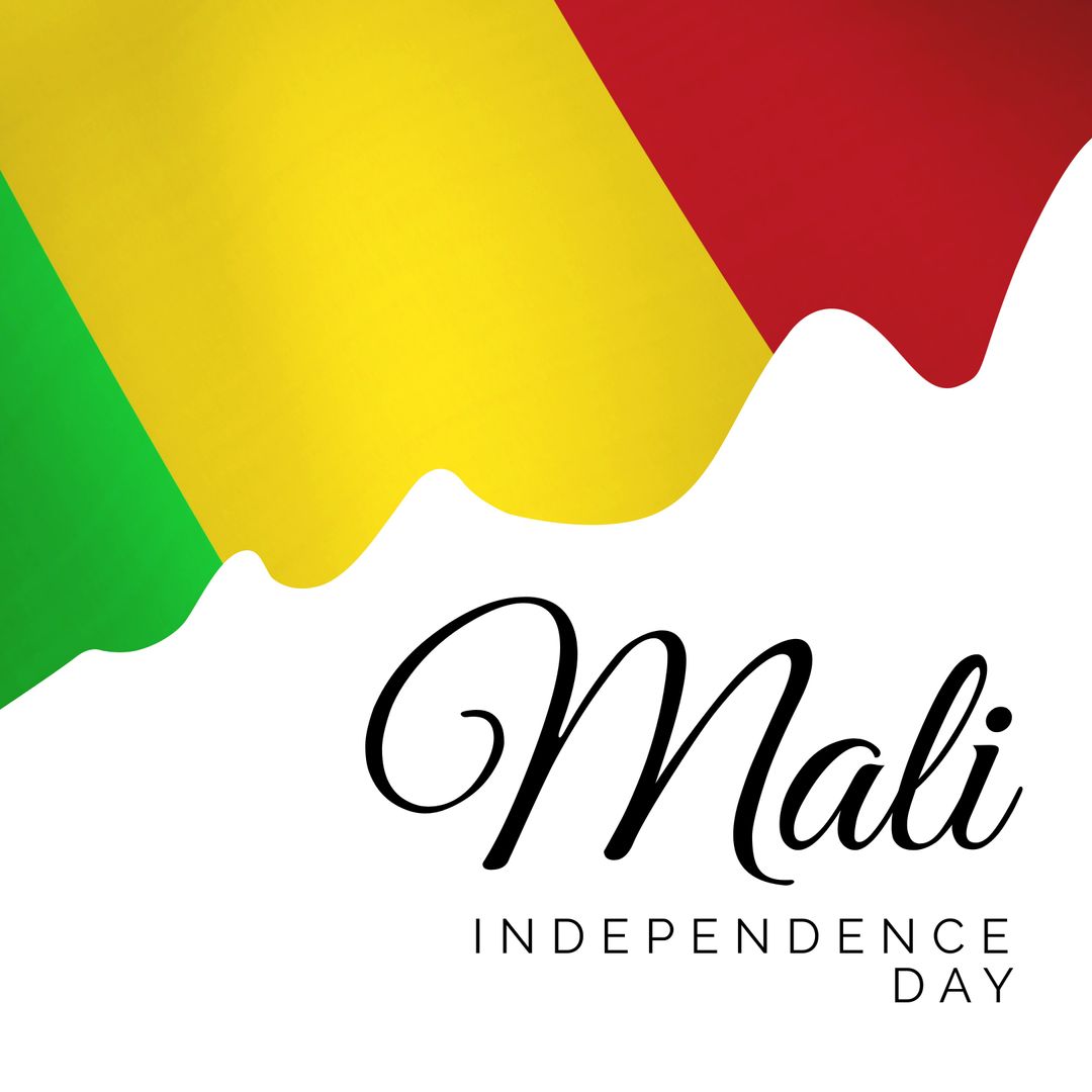 Celebrating Mali Independence Day with National Flag Waving