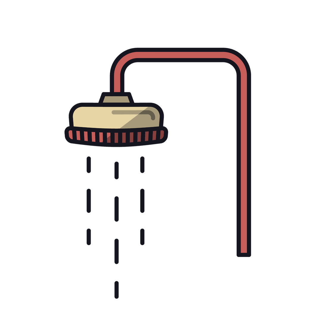 Transparent Vector Illustration of Shower Symbol for Self Care