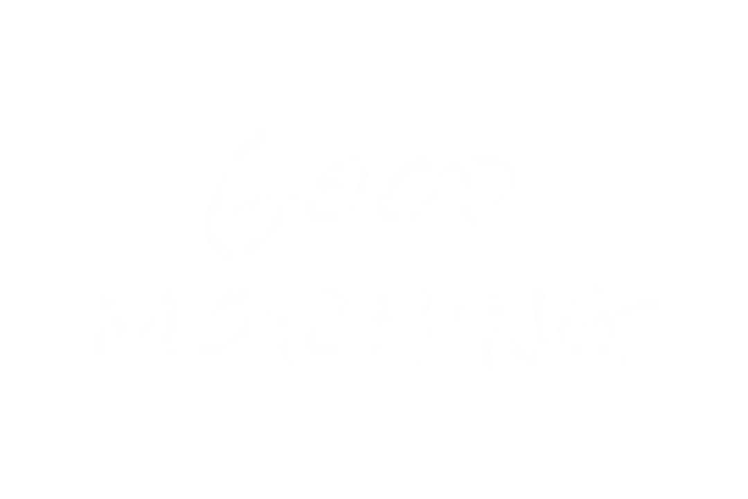 Digital Good Morning Text on Transparent Background