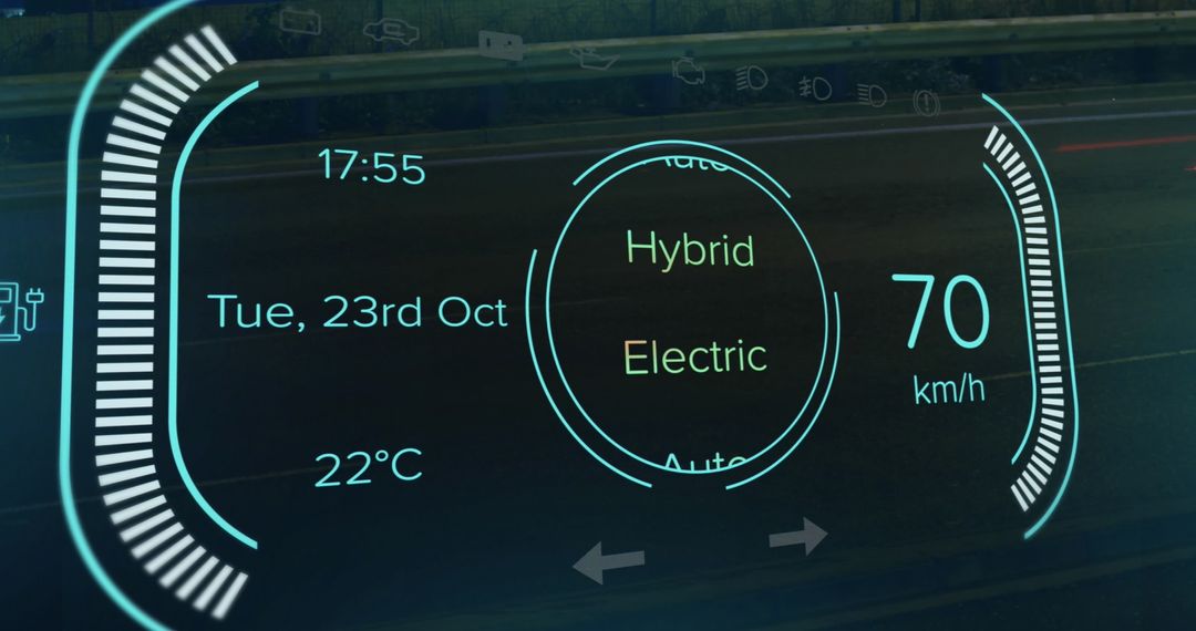 Futuristic Car Dashboard Interface Overlay