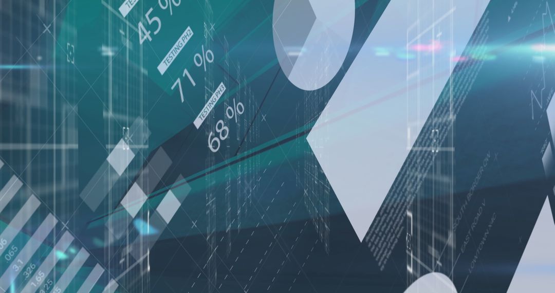 Futuristic Data Analytics Visualization in Digital Interface