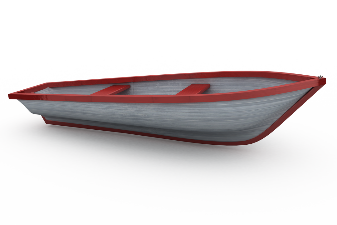 Sleek Red and White Painted Boat on Transparent Background - Download Free Stock Images Pikwizard.com