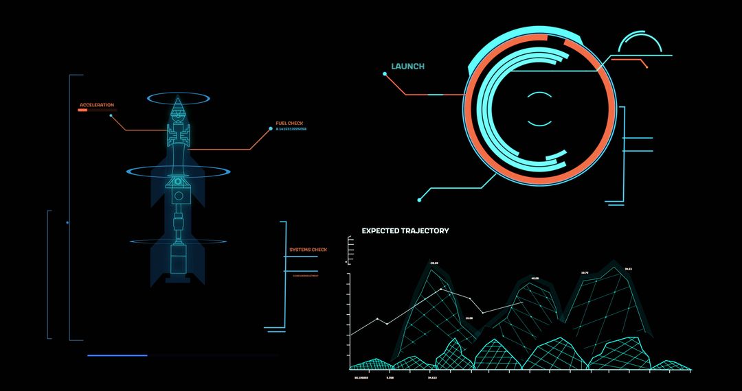 Futuristic Spacecraft Interface with Data Analysis