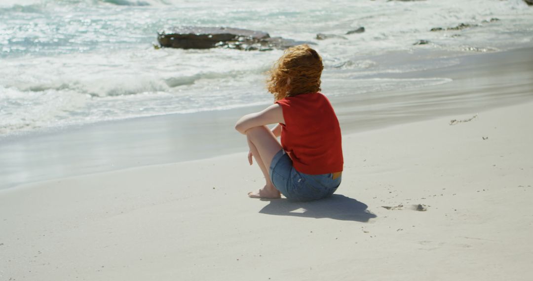 Person Relaxing at Seaside - Free Images, Stock Photos and Pictures on Pikwizard.com