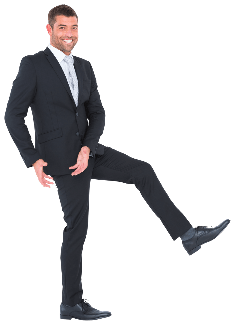 Smiling Businessman People Inspiration Creativity Transparent