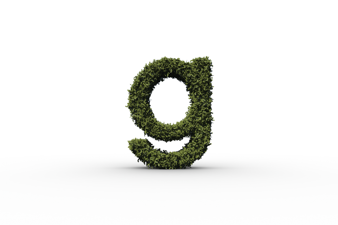 Letter G Formed with Leafy Green Shrubs on Transparent Background - Download Free Stock Images Pikwizard.com