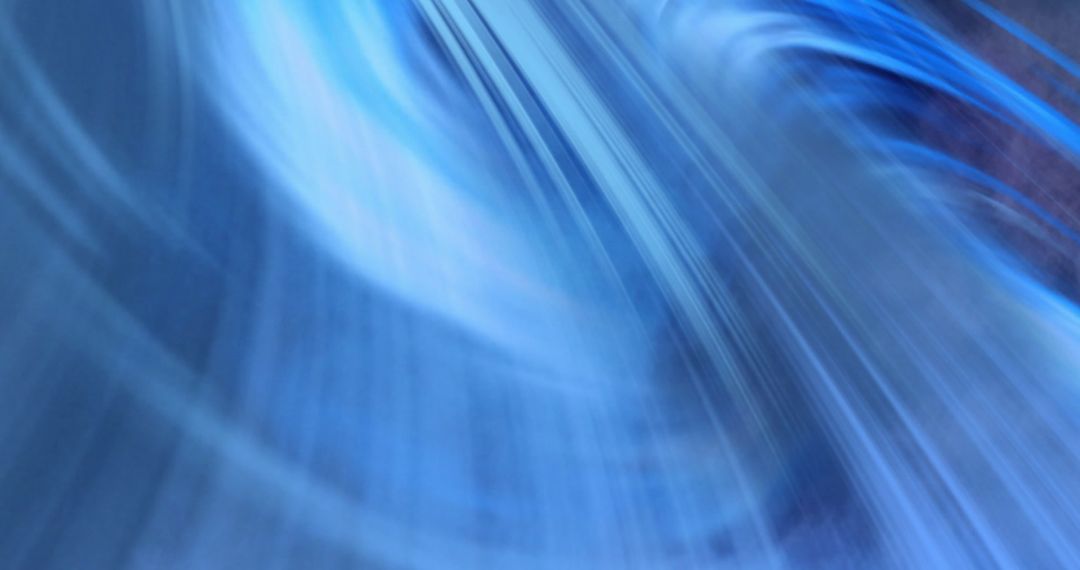 Dynamic Blue Light Trails in Abstract Motion