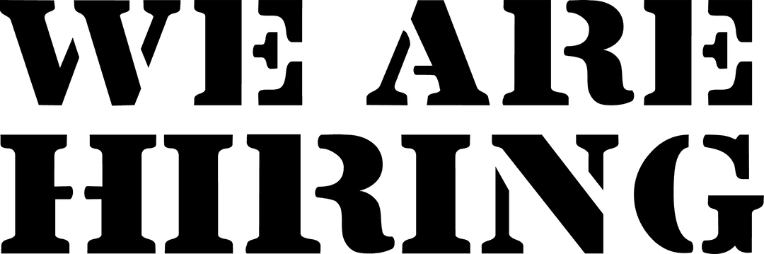 We Are Hiring Text Sign on Transparent Background