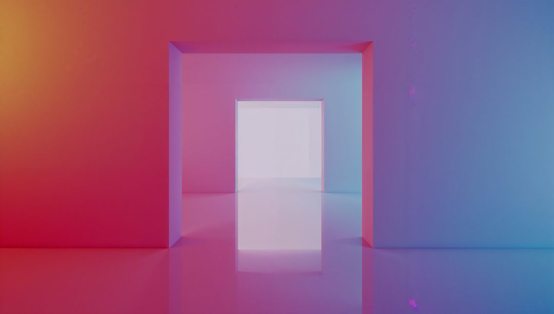 Futuristic Gradient Portals in Minimalist Space