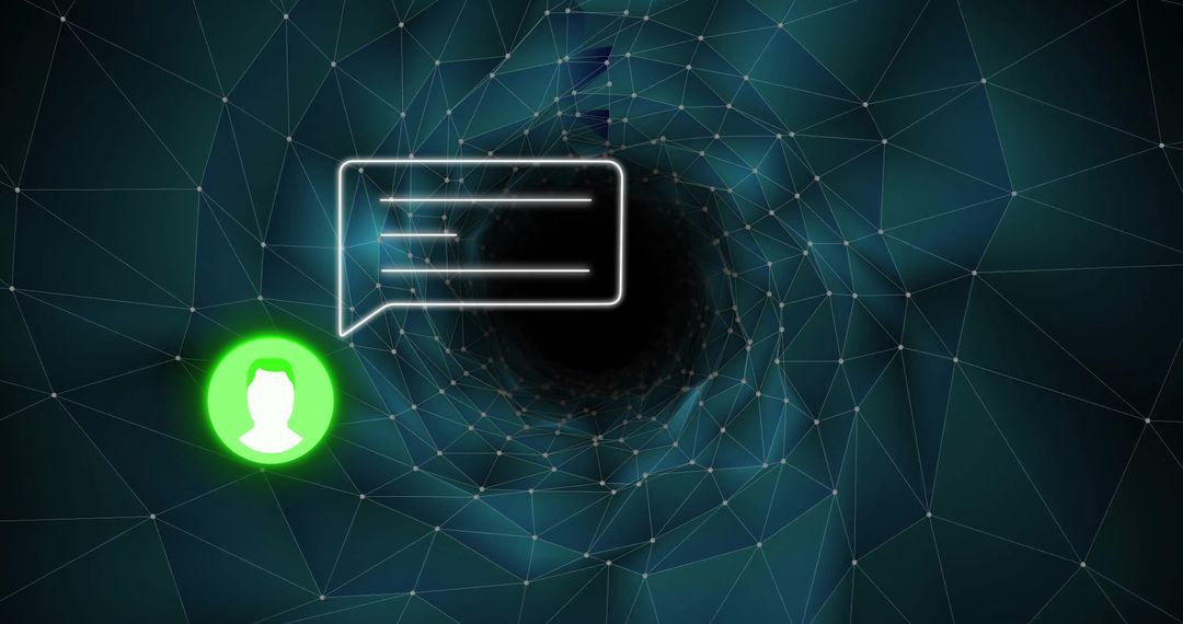 Social Media Icon on Digital Network Background Representing Cybersecurity