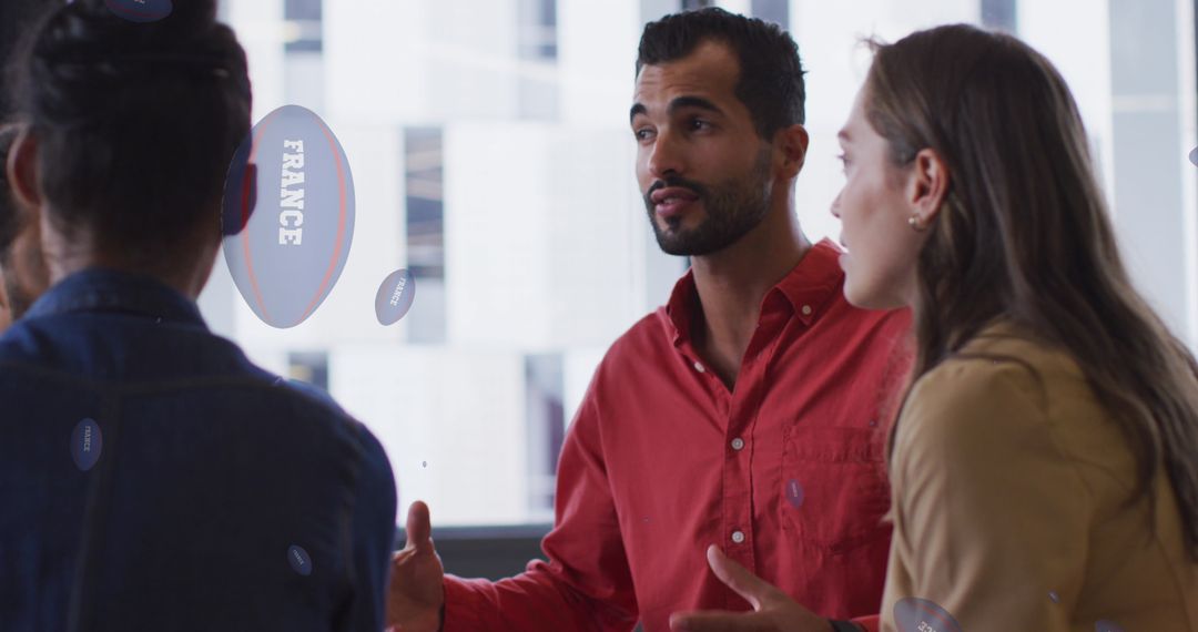 Business Team Engaged in Creative Meeting with Digital Interface