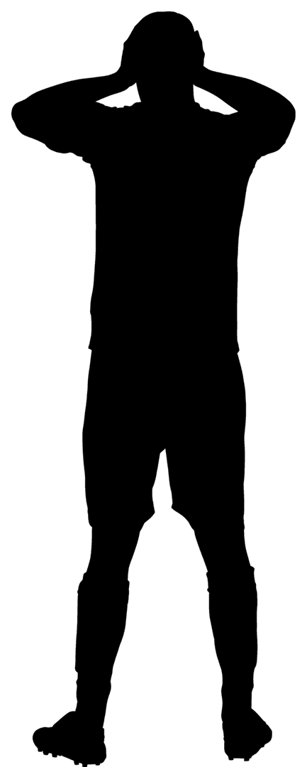 Sporty Man Silhouette for Transparent Overlay Design