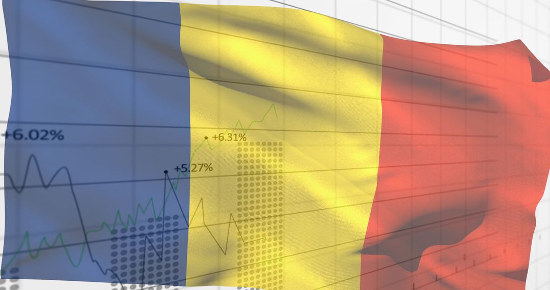 National Flag with Economic Growth Charts Overlay - Free Images, Stock Photos and Pictures on Pikwizard.com