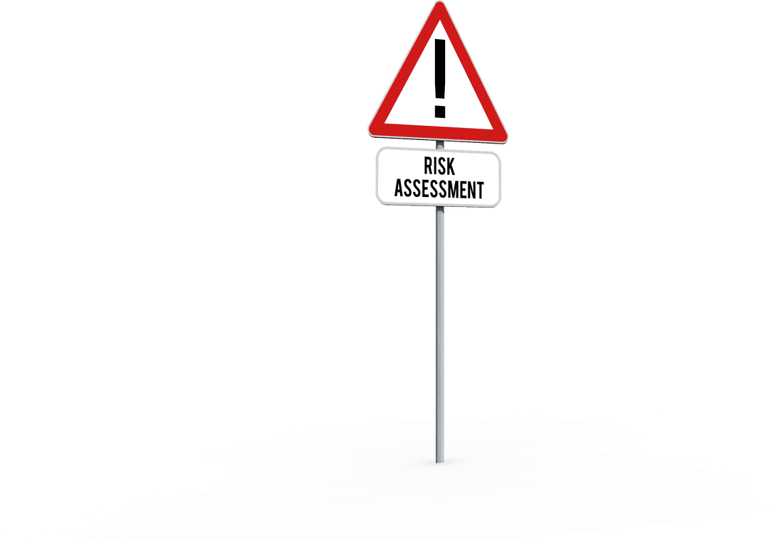 Transparent Risk Assessment Sign with Exclamation Mark
