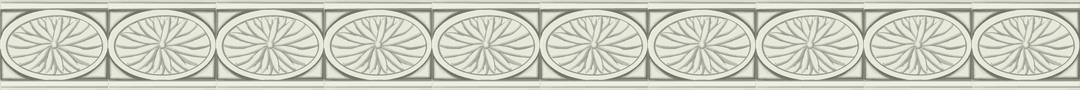Geometric Medallion Border Pattern with Transparent Background