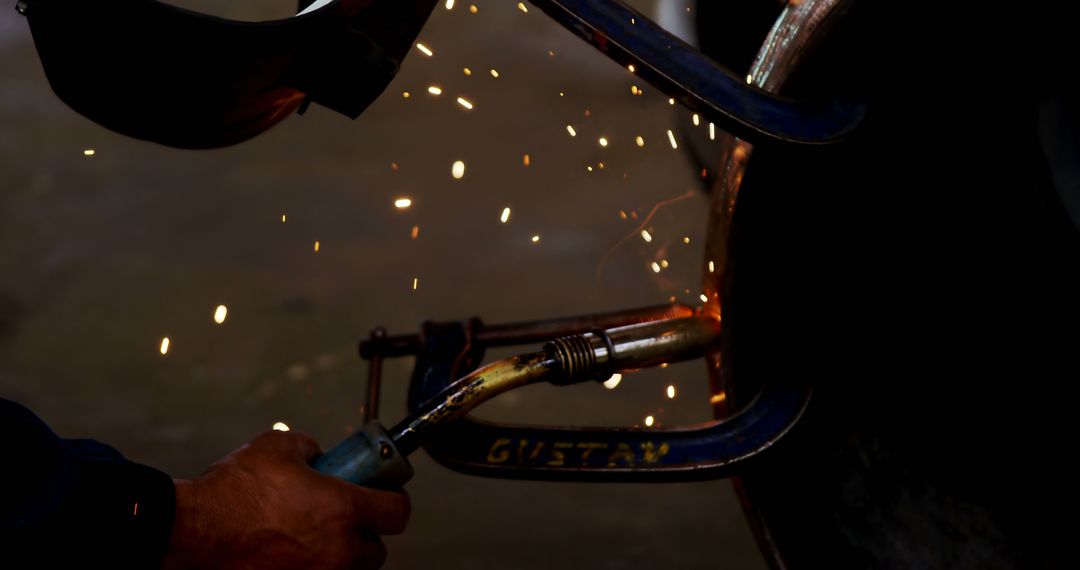 Close Up of Welding Sparks During Metalwork - Free Images, Stock Photos and Pictures on Pikwizard.com