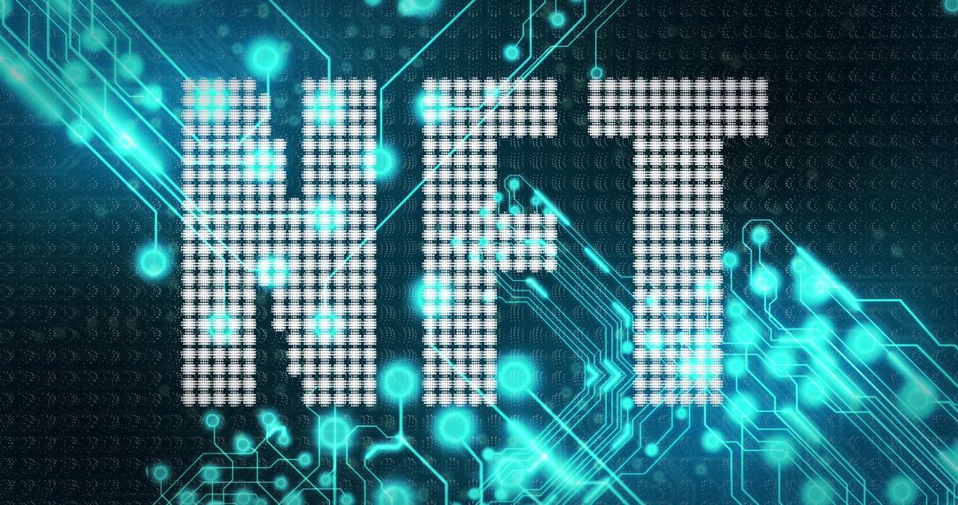 Futuristic NFT Technology with Circuit Board Design