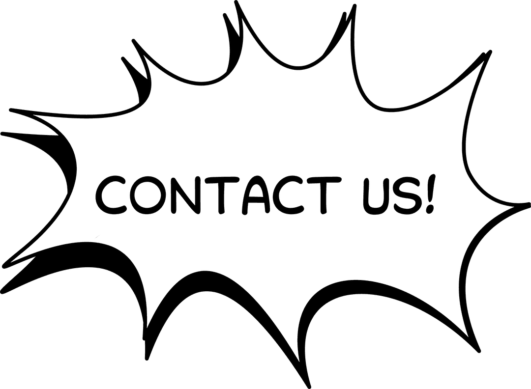 Contact Us Speech Bubble Vector on Transparent Background