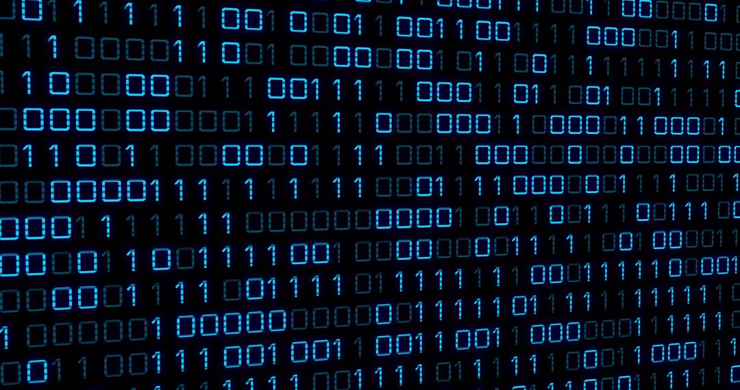 Binary Code Fluorescing Neatly on a Smooth, Dark Backdrop - Free Images, Stock Photos and Pictures on Pikwizard.com