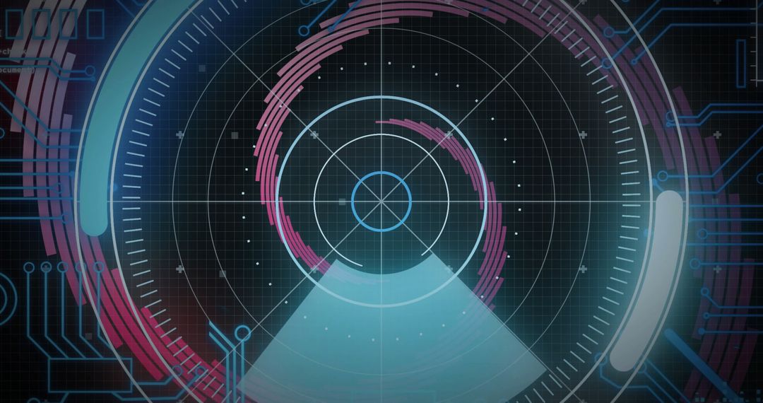 Futuristic Interface with Scanning Scope and Circuitry Design
