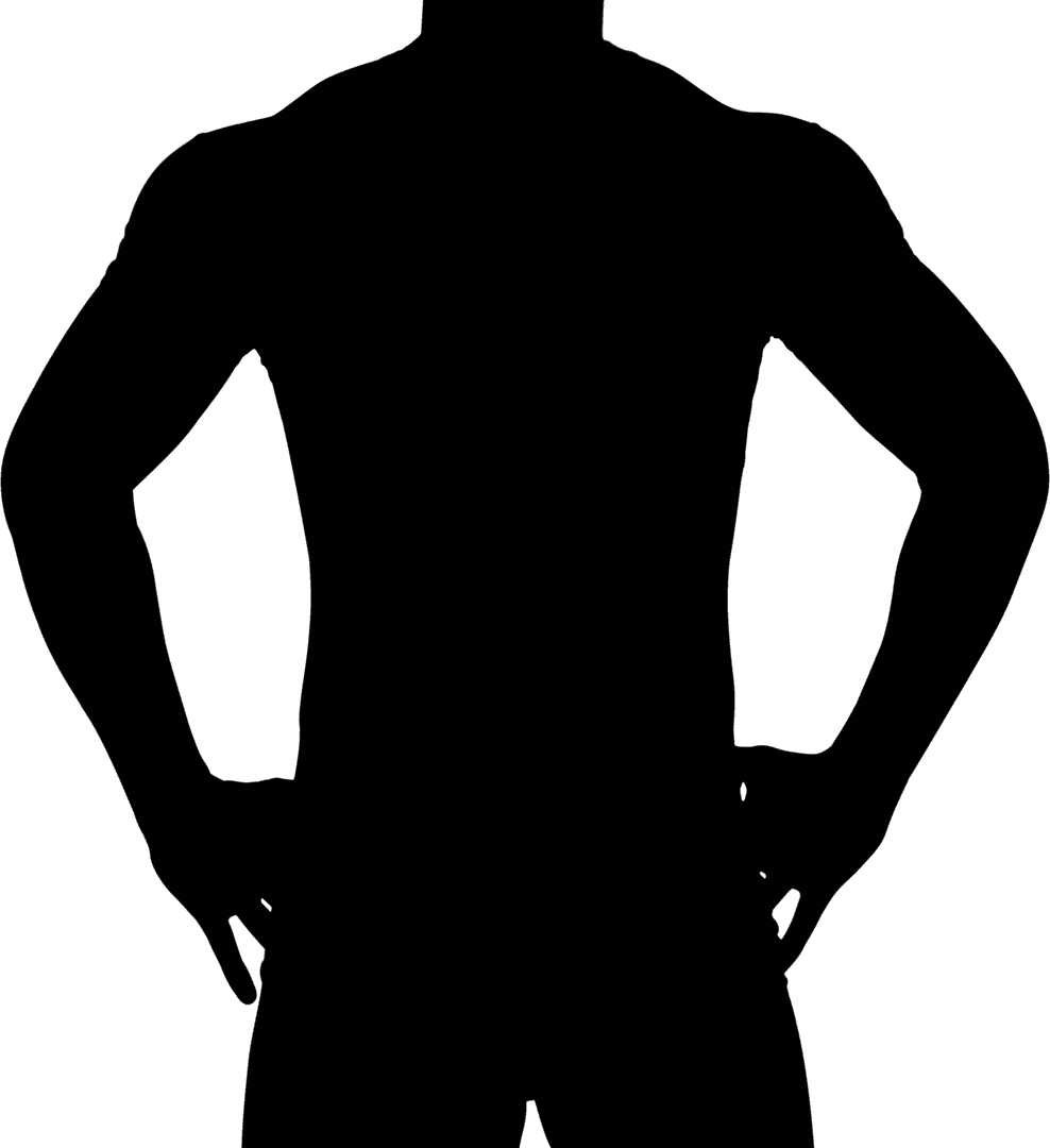 Man Black Silhouette on Transparent Background Lifestyle Sport