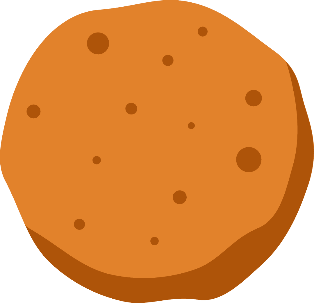Stylized Floating Asteroid on Transparent Background