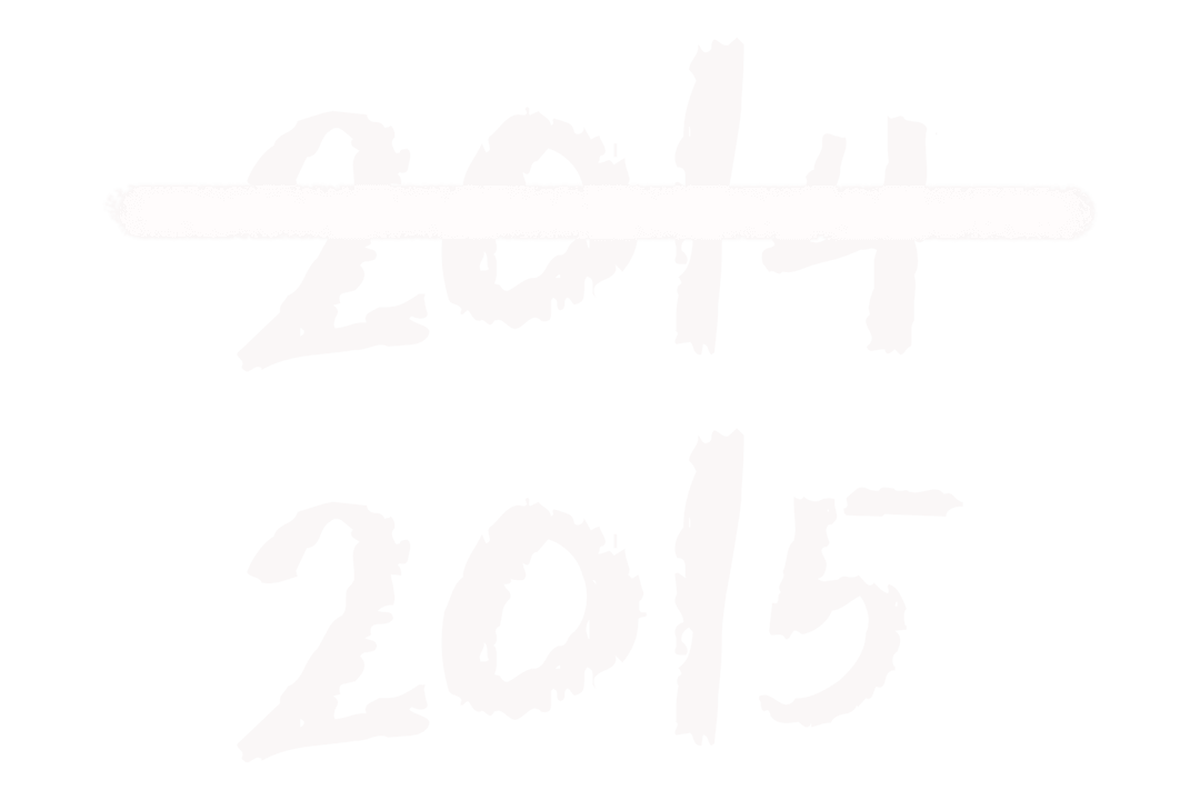 2015 New Year Departure Text with Transparent Background