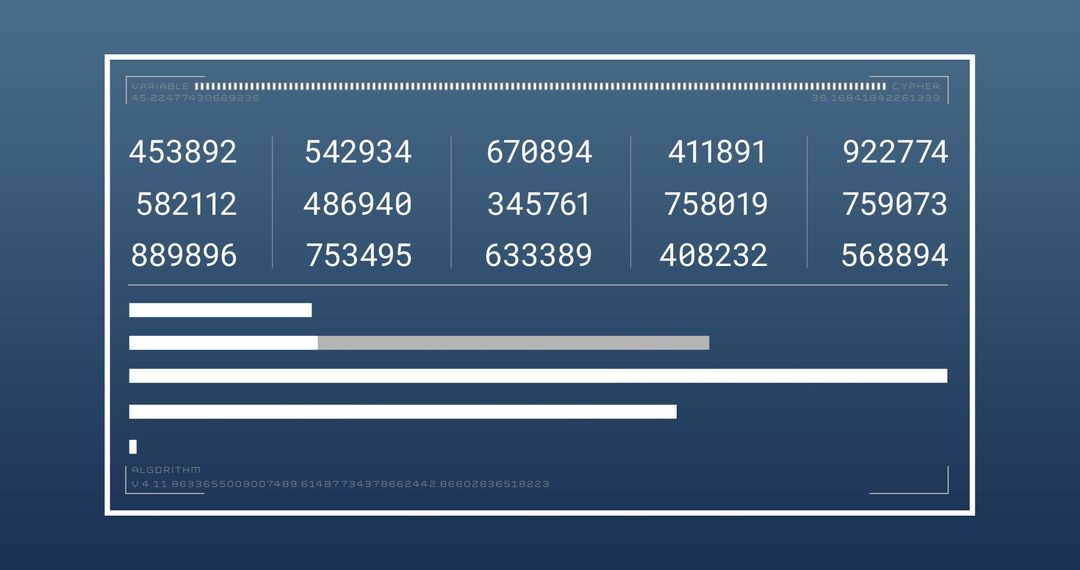 Digital Data Processing Screen in Blue Tones