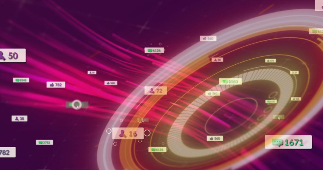 Futuristic Social Media Analytics Digital Visualization