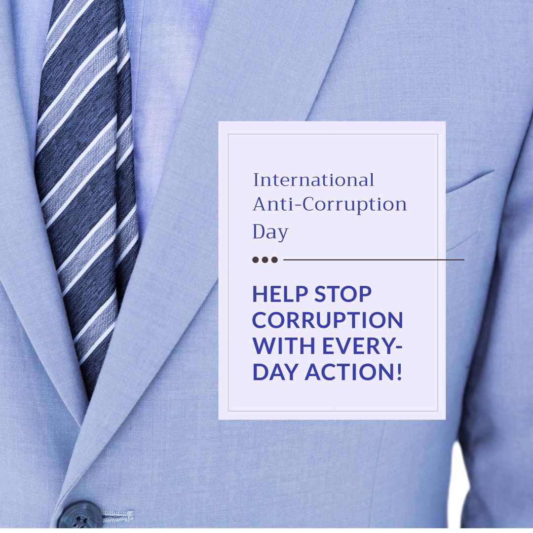 International Anti-Corruption Day Businessman Encouraging Action