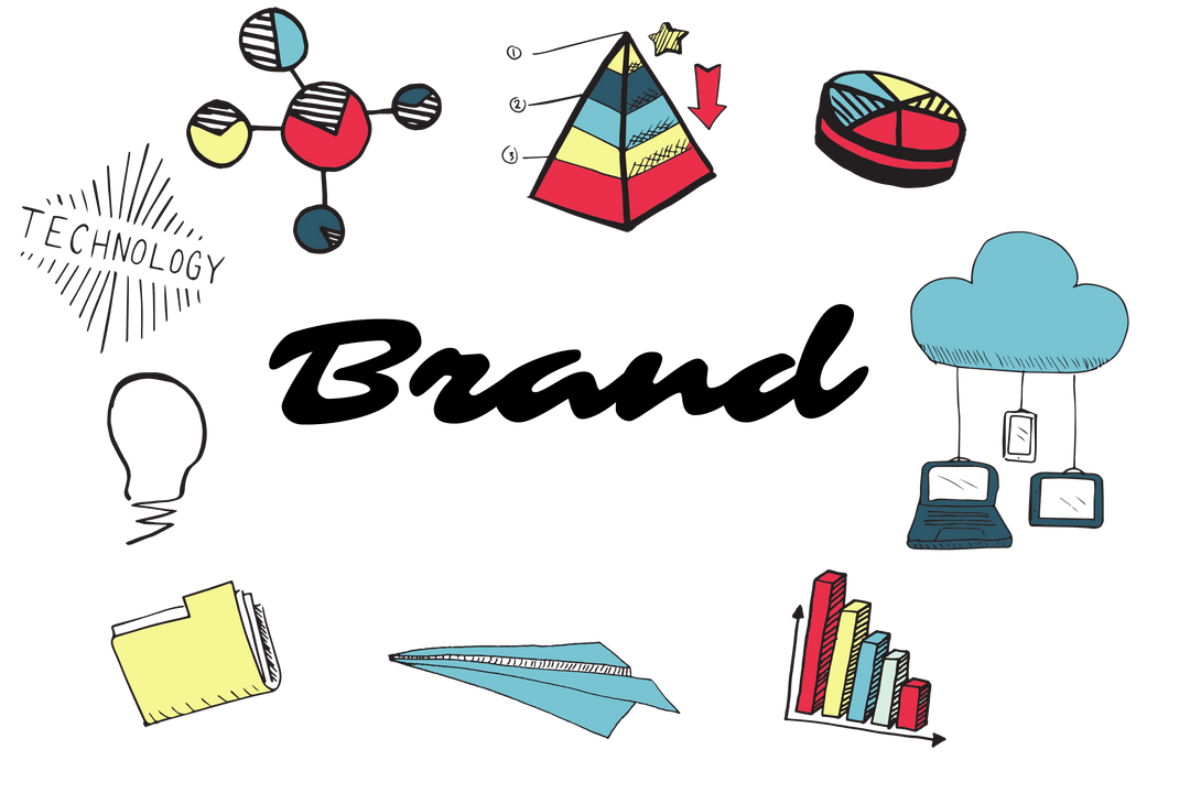 Business Icon Collection on Transparent Background