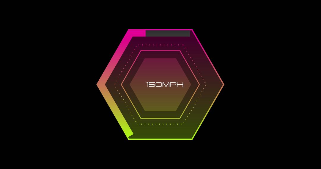 Digital Car Speedometer Display on Black Background