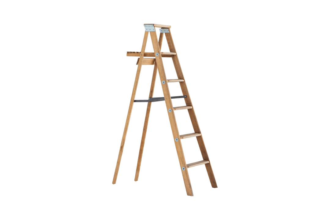 Wooden Ladder Illustration on Transparent Background for Professional Use
