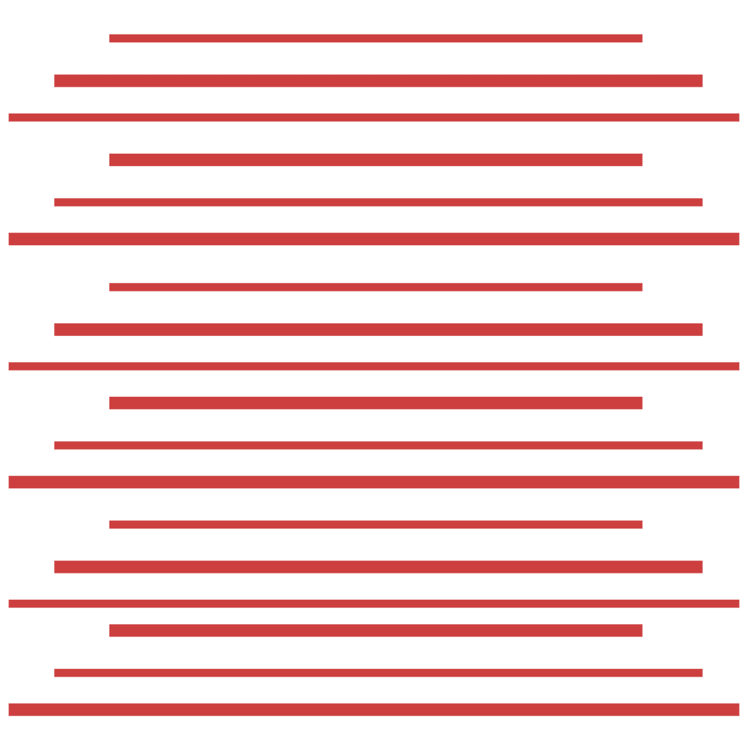 Abstract Red Horizontal Lines on Transparent Background