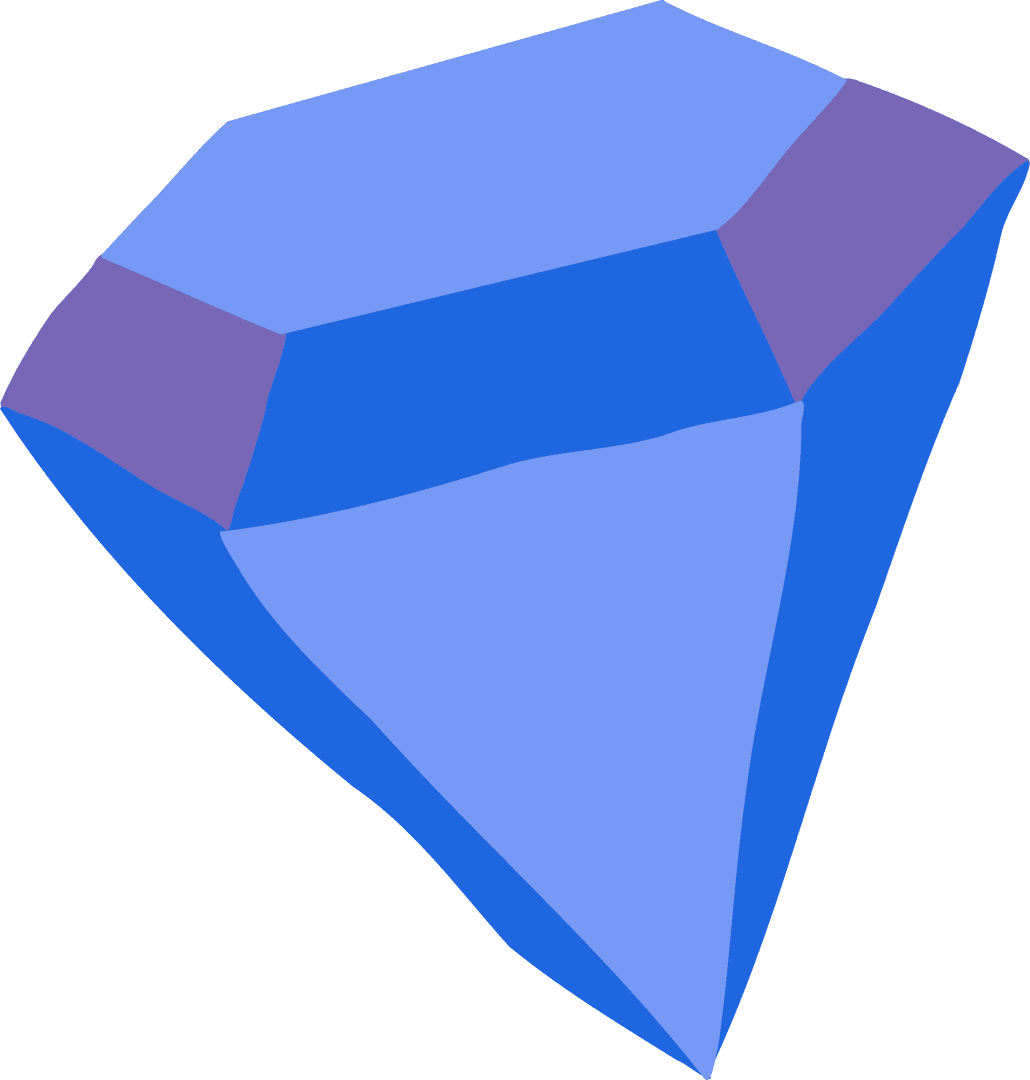 Floating Geometric Gemstone with Transparent Facets Background