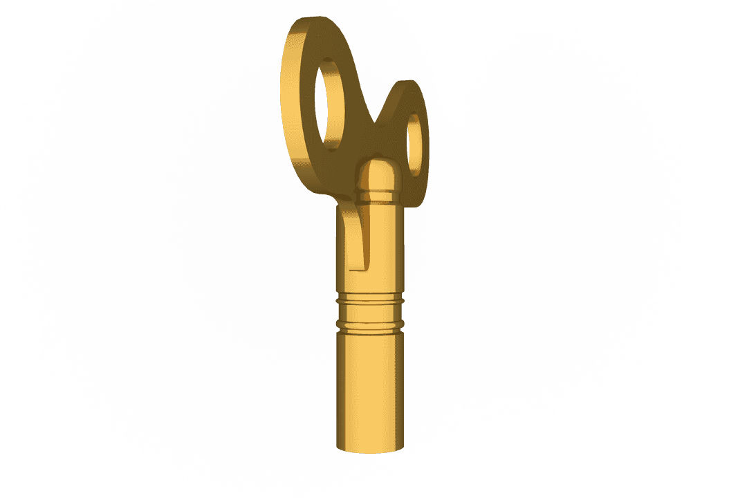 Golden Key Illustration on Transparent Background for Security Symbol