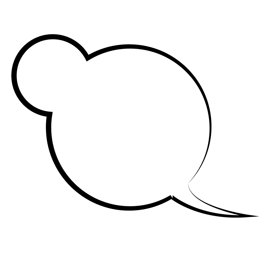 White Speech Bubble Visual on Transparent Background