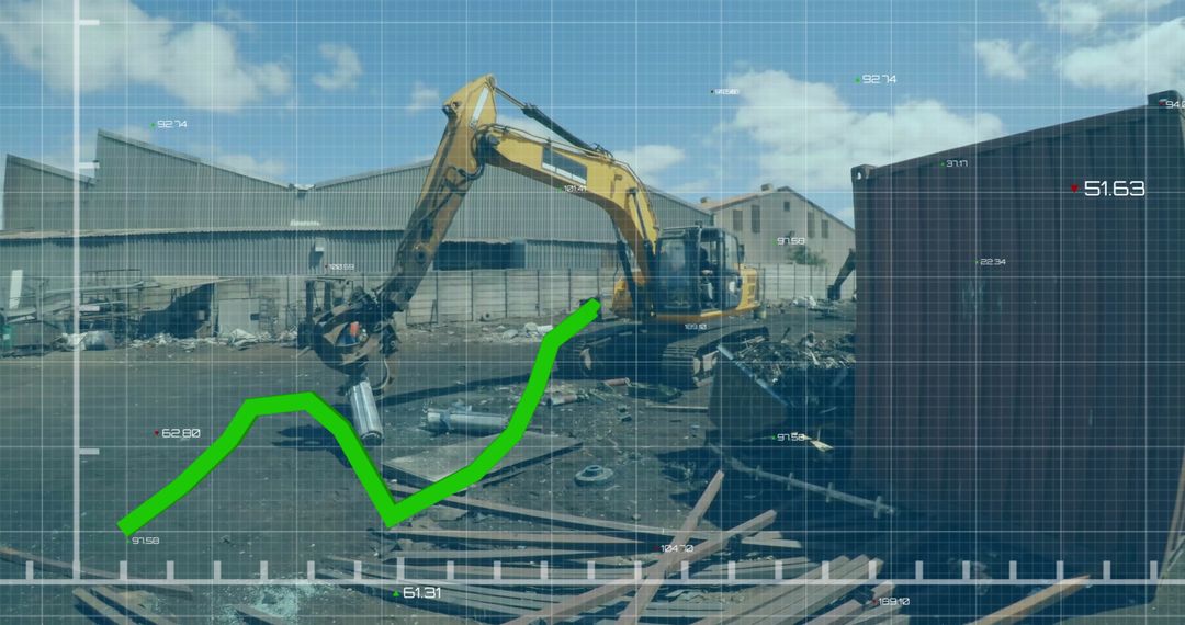 Heavy Machinery Amidst Landfill and Environmental Data Analysis