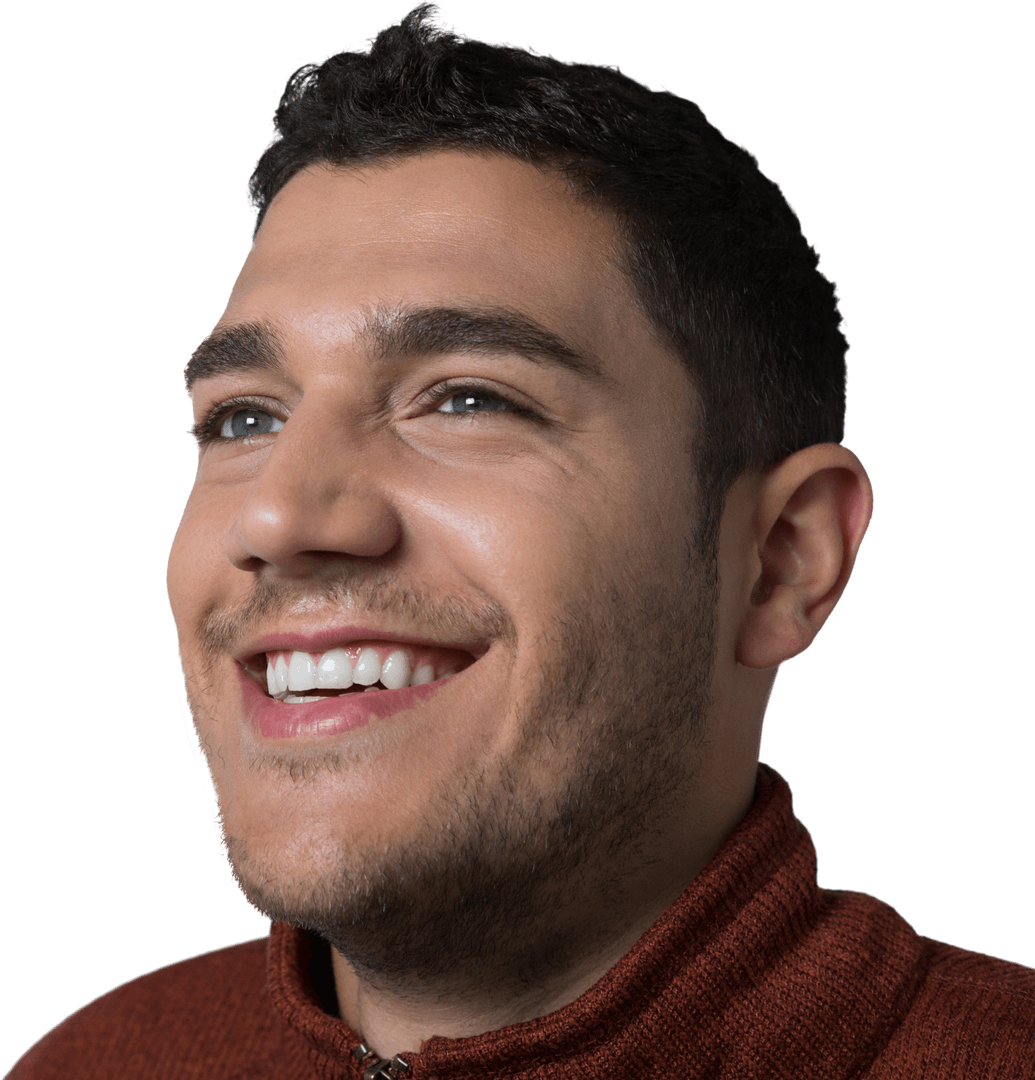 Smiling Caucasian Man on Transparent Background Celebrating Positivity - Download Free Stock Images Pikwizard.com