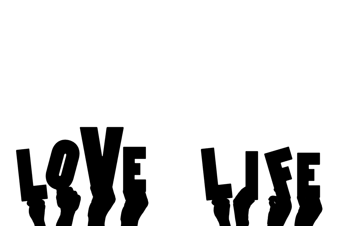 Transparent Love Life Illustration with Two Hands Image