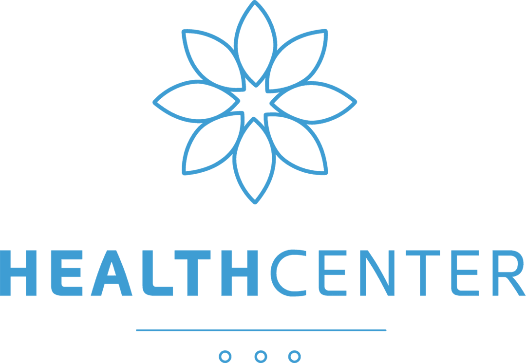 Flower and Health Center Logo on Transparent Background