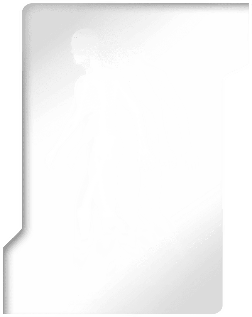 X-ray Silhouette of Walking Man Transparent Healthcare Illustration